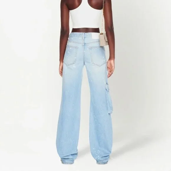 Off-White Painted Toybox Extralong Cargo Jeans - Picture 5 of 13